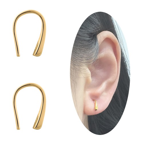 Tiny pull through earrings - pull,
